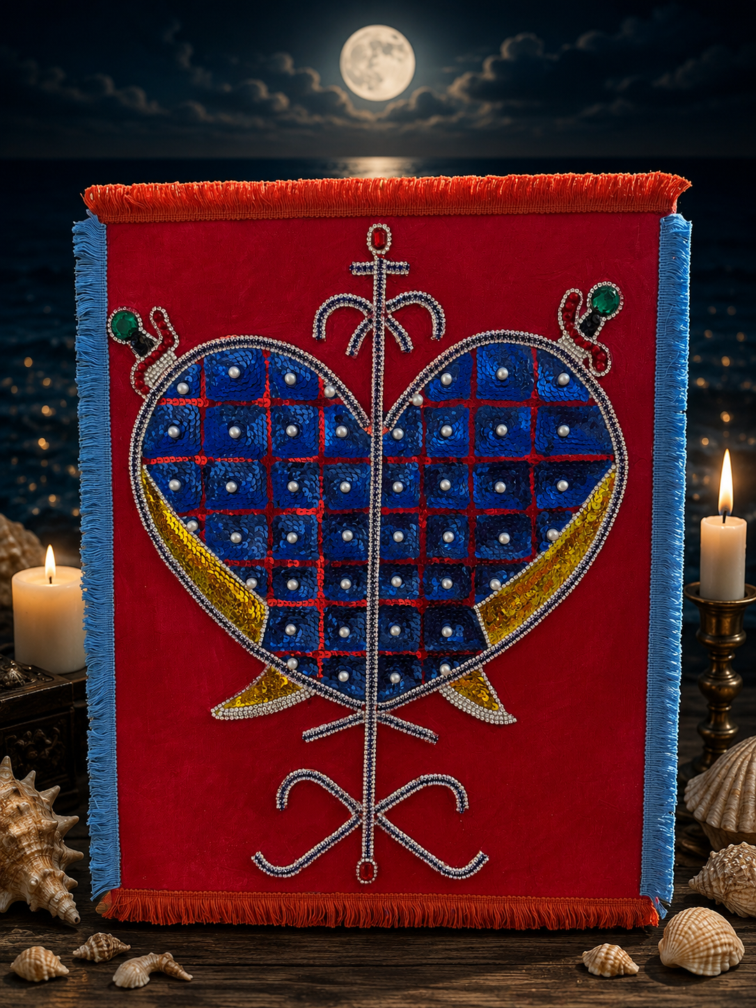 Commissioned Sequined Veve Artwork